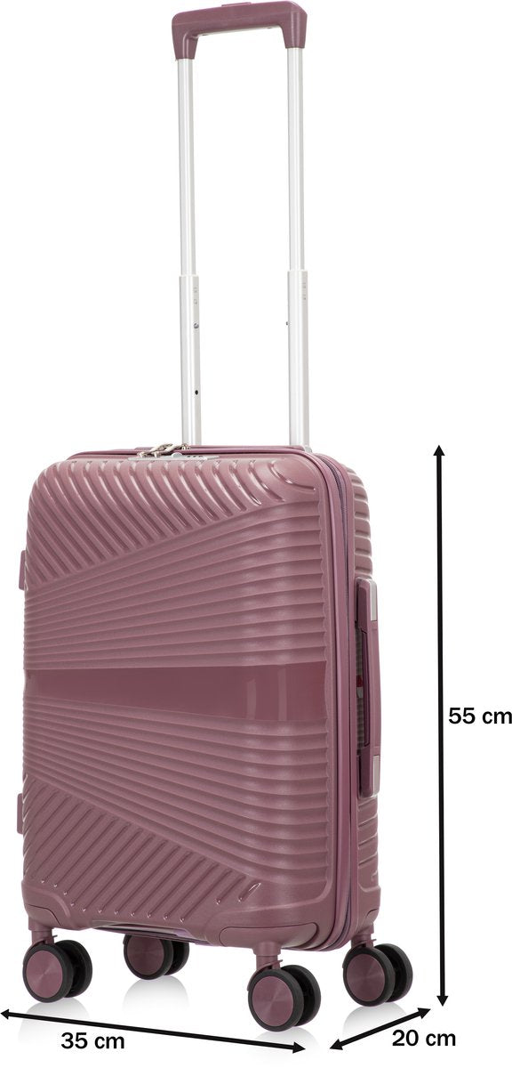 Mallorca Reiskoffer S - 39L - 55x35x20 cm - Handbagage - Met Ingebouwd TSA Slot - Voor Vliegtuig en Weekendtrips - Paars