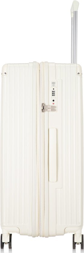 Kreta Reiskoffer L - 93L - 75x48x29,5 cm - Lichtgewicht & Uitbreidbaar - USB-Oplaadpoort, Cuphouder & TSA Slot - Perfect Voor Vliegtuig en Weekendtrips