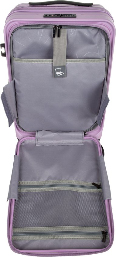 Praag Reiskoffer S - 39L - 55x35x20 cm - Handbagage Harde Koffer - Laptopvak & Uitbreidbare Opbergruimte - TSA Slot & 360° Wielen - Ideaal Voor Vliegtuig en Zakenreizen