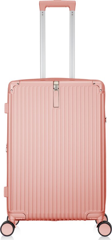 Kreta Reiskoffer M - 65L - 63x43x24 cm - Lichtgewicht & Uitbreidbaar - USB-Oplaadpoort, Cuphouder & TSA Slot - Perfect Voor Vliegtuig en Weekendtrips