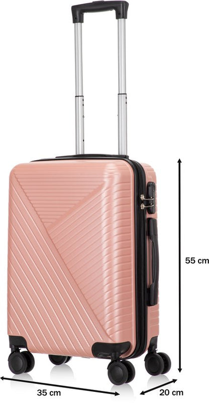 Ibiza Reiskofferset 2-delig - Handbagage - 2 x 39 liter - Met Ingebouwd TSA Slot - Voor Vliegtuig en Vakanties