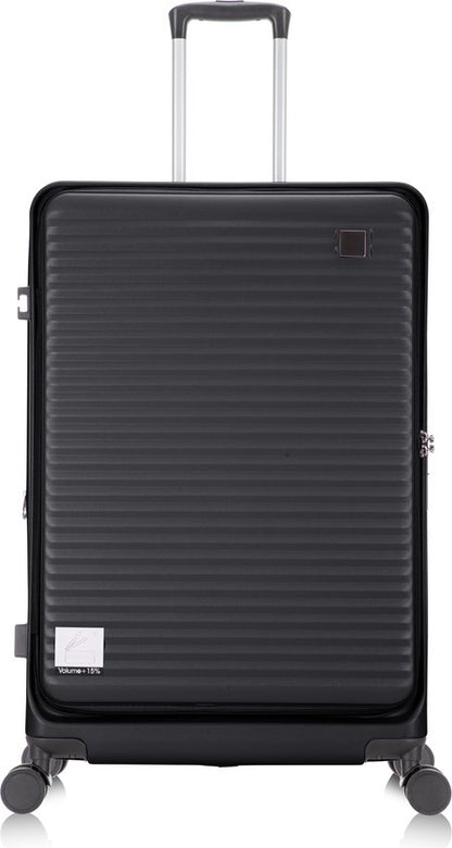 Praag Reiskoffer L - 93L - 75x48x29,5 cm - Ruimbagage - Laptopvak & Uitbreidbare Opbergruimte - TSA Slot & 360° Wielen - Ideaal Voor Lange Vakanties en Intercontinentale Reizen