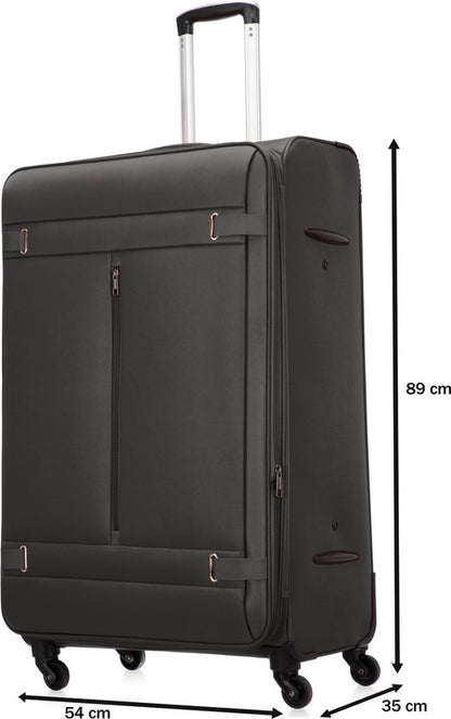 Lissabon Reiskofferset 4-delig - 39, 65, 93 en 96 liter - Handbagage en Ruimbagage - Lichtgewicht Zachte Koffers - Met TSA Slot - Extra Ritsvak