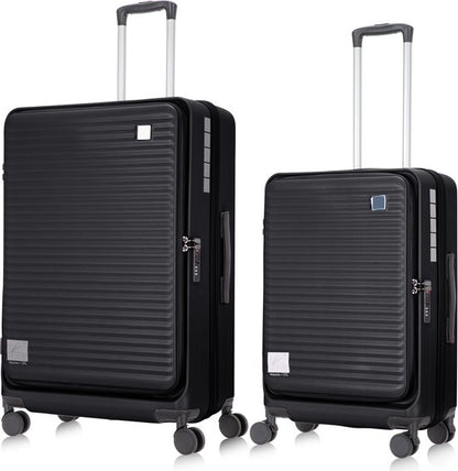 Praag Reiskofferset 2-delig - 65L & 93L - Ruimbagage - Lichtgewicht & Uitbreidbare Opbergruimte - Laptopvak & TSA Slot - Perfect Voor Vakanties en Zakenreizen