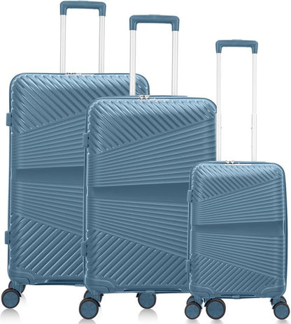 Mallorca Reiskofferset 3-delig - 39, 65 en 93 liter - Handbagage en Ruimbagage - Met Ingebouwd TSA Slot - Voor Vliegtuig en Lange Vakanties
