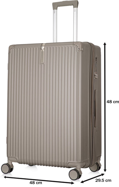 Kreta Reiskofferset 3-delig - 39, 65 & 93 liter - Handbagage en Ruimbagage - Lichtgewicht & Uitbreidbaar - USB-Oplaadpoort, Cuphouder & TSA Slot